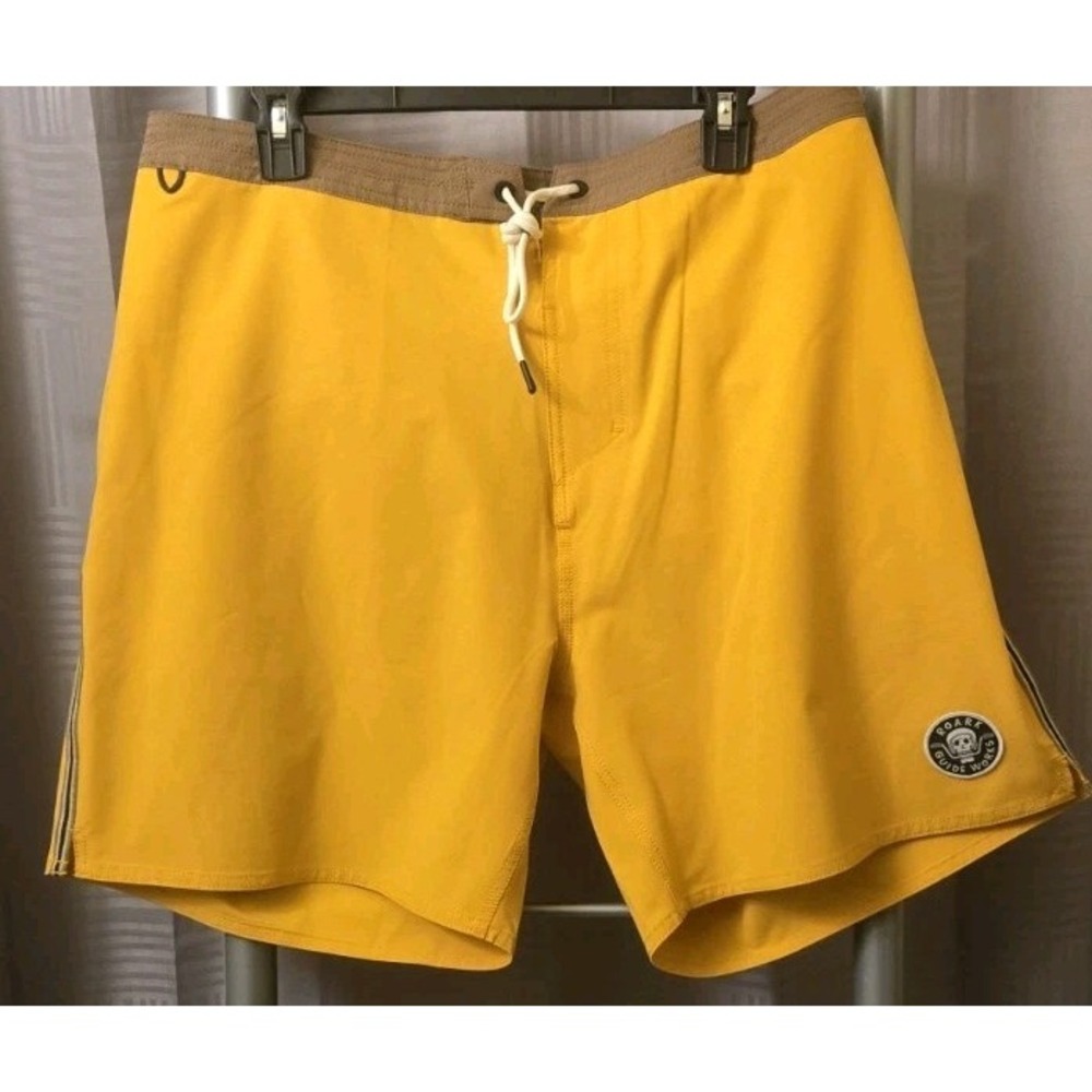 Roark Men's Chiller 17" Mixtape Board Shorts Swim Gold RB409‎ 40" Waist NWT